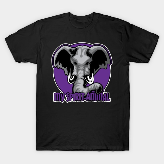 Elephants are my Spirit Animal T-Shirt by Designs by Darrin